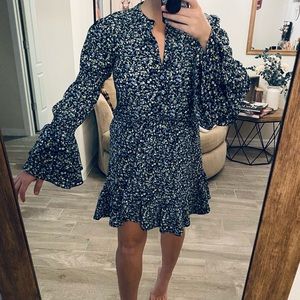 Michael Kors Floral Crepe Skirt & Blouse Set